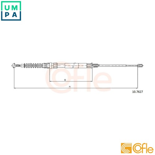 Cable pull parking brake - cable,