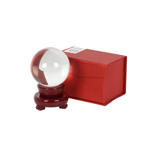 8cm crystal ball with wooden - ball,