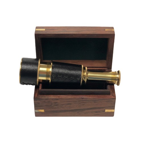 Nautical brass leather wrapped - nautical,