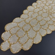 Handmade bead table runner