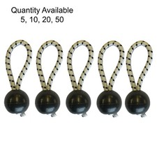 5mm x 76mm ELASTIC BUNGEE SHOCK CORD BALL LOOPS 5/10/20/50 pcs marine tie down 