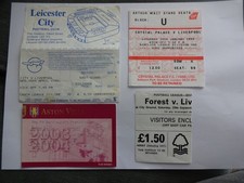 4 Liverpool Ticket Stubs -