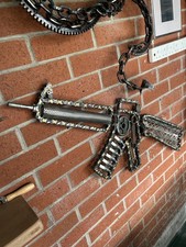 Scrap Metal Rifle Made From Discarded Motorcycle Parts