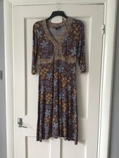 Boden Blue / Brown Floral Leaf