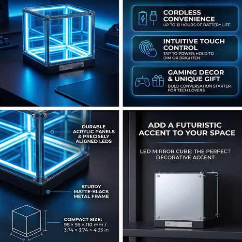 Infinity mirror cube - 1,