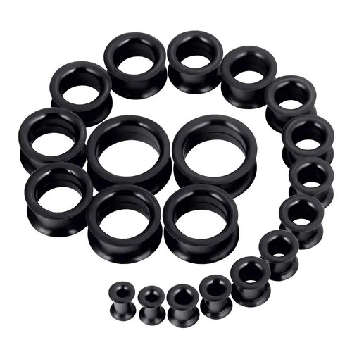 Flexible silicone flesh tunnel - flexible,