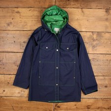 Vintage Ms Sport Raincoat Jacket S Rubberised Coat Blue Womens