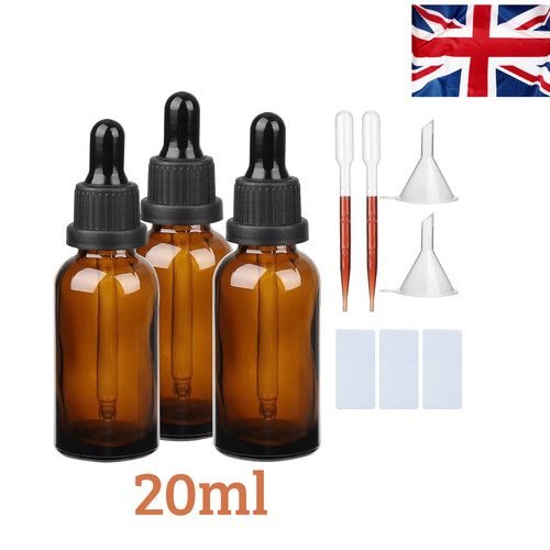 Amber glass dropper bottle - 3,