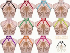 Cage Bra With Neck Collar Gold