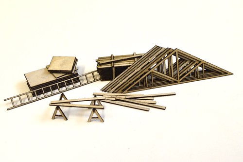Laser cut timber yard - cut, building