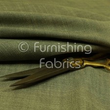 Hard Wearing Poly Cotton Material Flat Weave Plain Dark Green Upholstery Fabric