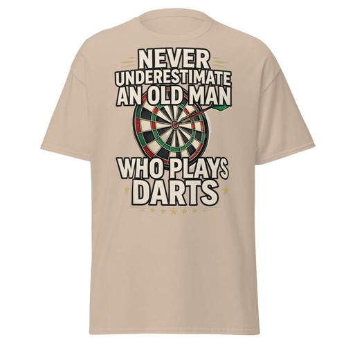 Old man darts shirt funny - old,