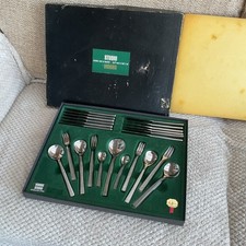 WOW SUPER FIND UNUSED CANTEEN CUTLERY GERALD BENNEY BARK VINERS STUDIO 46 Pc