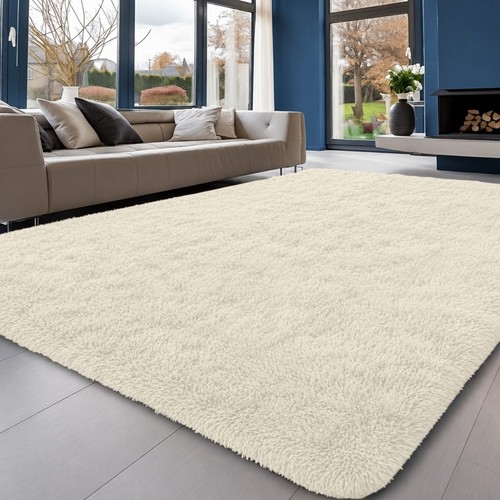 Fluffy rugs large shaggy rug - rugs,