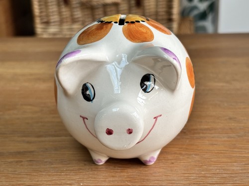 Vintage ceramic piggy bank - ceramic,