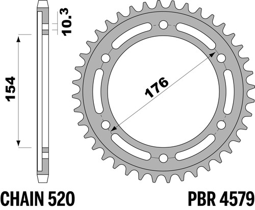 Pbr rear sprocket for honda - for,