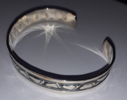 Silver bangle bracelet with - bangle,
