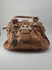 B. Makowsky Tan Croc Embossed