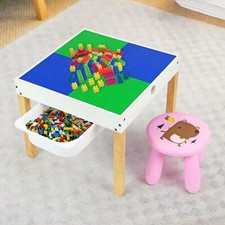 Kids Children Toddler Wooden Furniture Play Multi Activity Table And Chair Set  