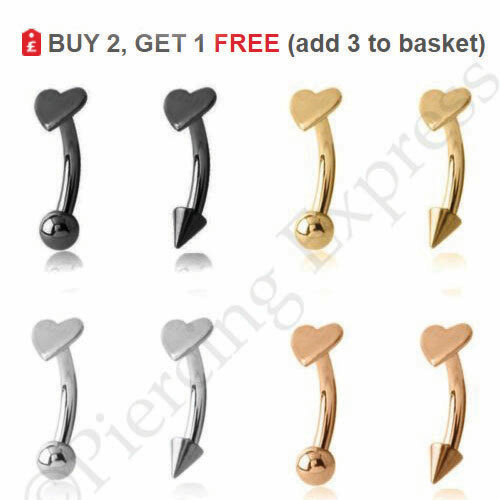 Curved barbell eyebrow bar - barbell,