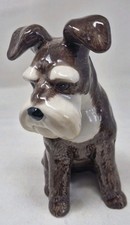 Large Handpainted Schnauzer Figurine Thailand 8" tall