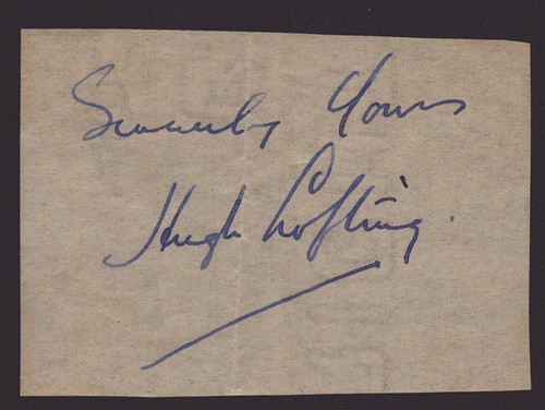Hugh lofting autograph - -,
