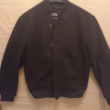 Zara Mens Bomber Jacket Medium Lined