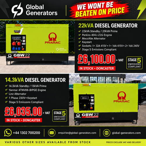 Pramac diesel generators - pramac, 20kva
