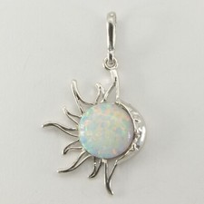 Unique White FIRE OPAL Sun and