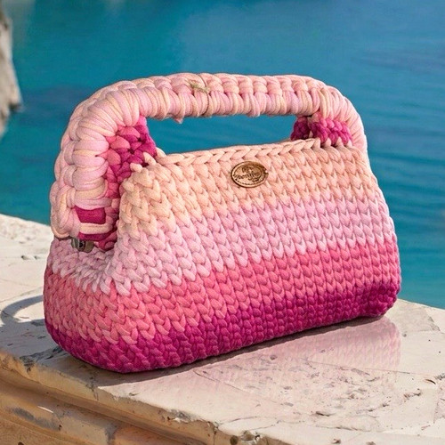 Handmade pink multi - , colour