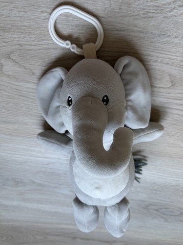 Grey white plush elephant - &,