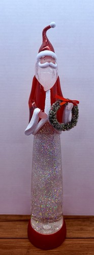 Vintage santa glitter lamp - vintage,
