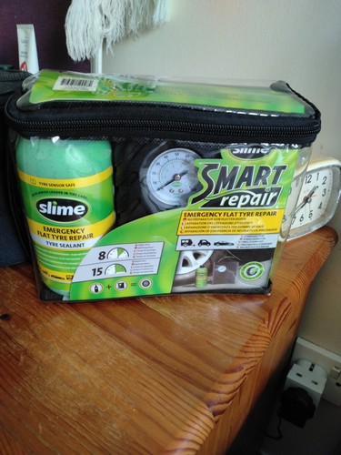 Slime flat tyre puncture - flat,