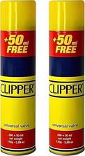 2pc Clipper Butane Gas Universal Fluid Fuel Lighter Refill 300ML High Quality