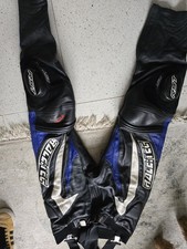 Racetec Rst Blue White And Black Leather Trousers Motorcycle Size 44