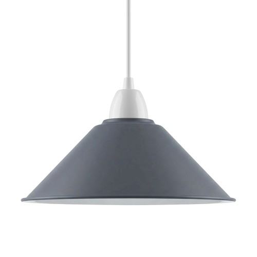 Grey metal cone lampshade - lampshade, easy