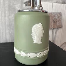 Vintage Wedgwood Green (Sage) Jasperware Cesar Lighter Ronson lighter Chrome