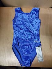 THE ZONE - GIRLS GYMNASTICS SLEEVELESS LEOTARD PURPLE CRUSHED VELOUR - UK 34"