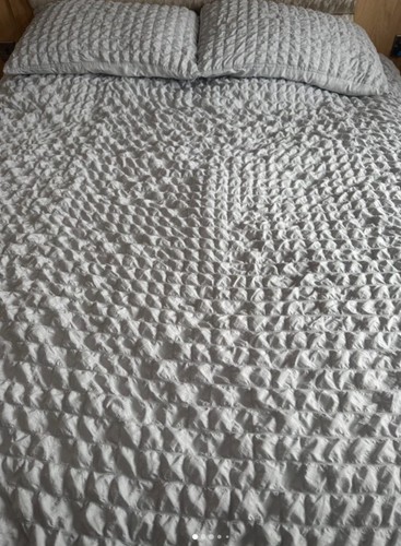 Matalan super grey seersucker - super,
