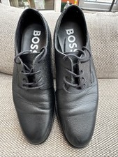 Boss Men’s Black Leather Shoes Size UK 10