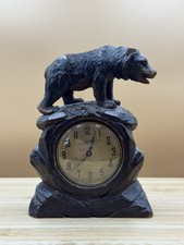 Black Forest Bear  Clock Faux