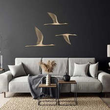 Flying Cranes Wooden Wall Art