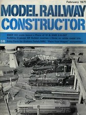 1971 FEBRUARY 50647 Model Railway Constructor  SNCF HO SCALE LAYOUT