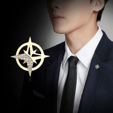 Six pointed star brooch men's