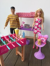 BARBIE KEN LOFT BED DESK TABLE FOOTBALL & ACCESSORIES TRANSFORMING BUNK GC