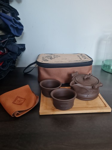 Travel chinese tea set - travel, purple