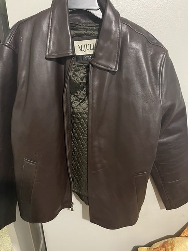 Men leather jacket - leather,