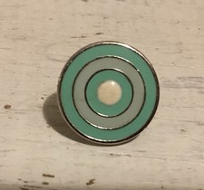 Breast cancer research Green Turquoise & Cream Collectable pin badge 