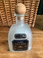 Empty PATRON Bottle 700ml frosted bottle with cork  XO CAFE Patron