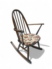 Ercol Quaker 428  Rocking Chair Dark Finish With Original Cushion